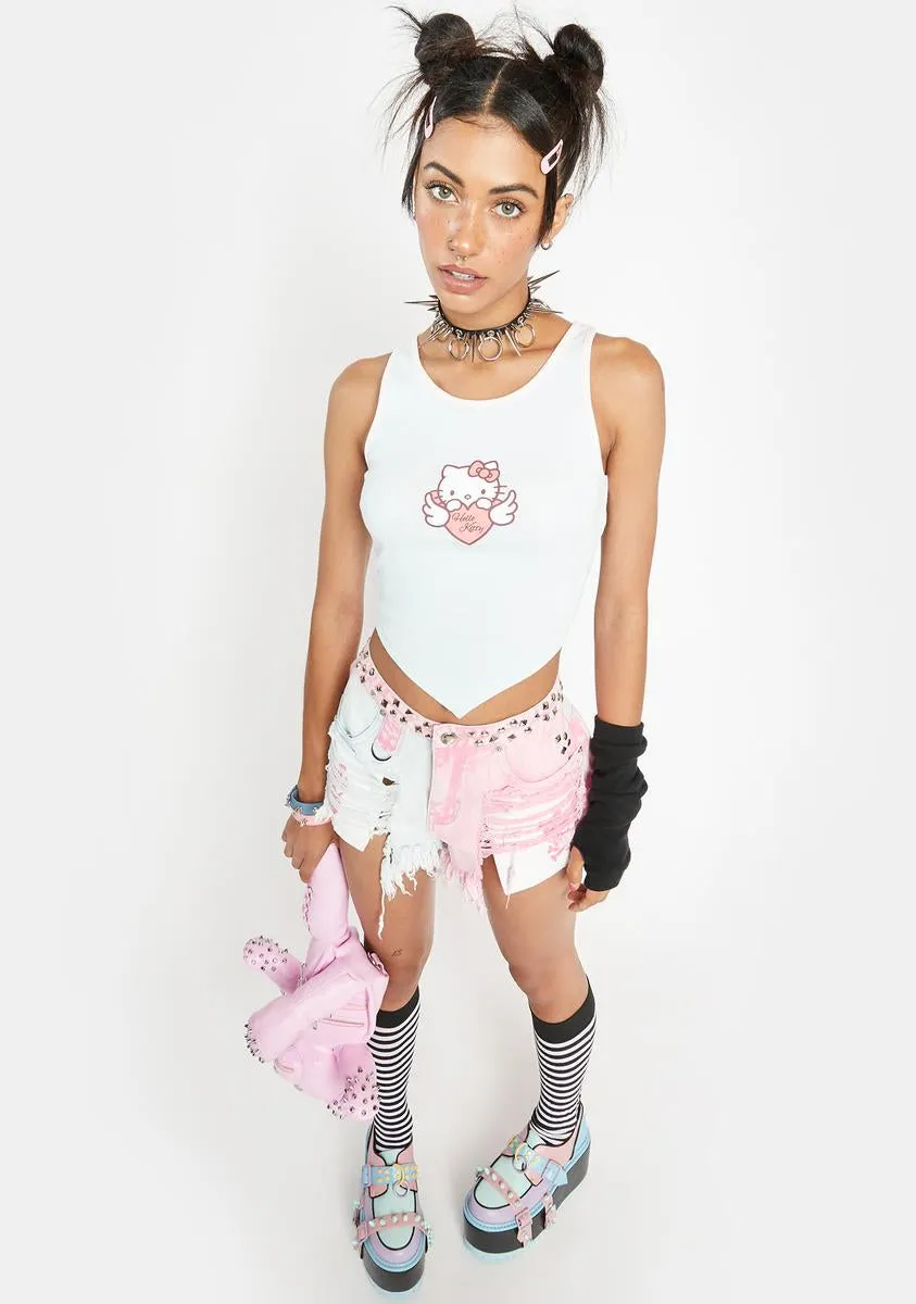 Hello Kitty Angel Cropped Tank Top sold by Dolls Kill product image thumbnail 3