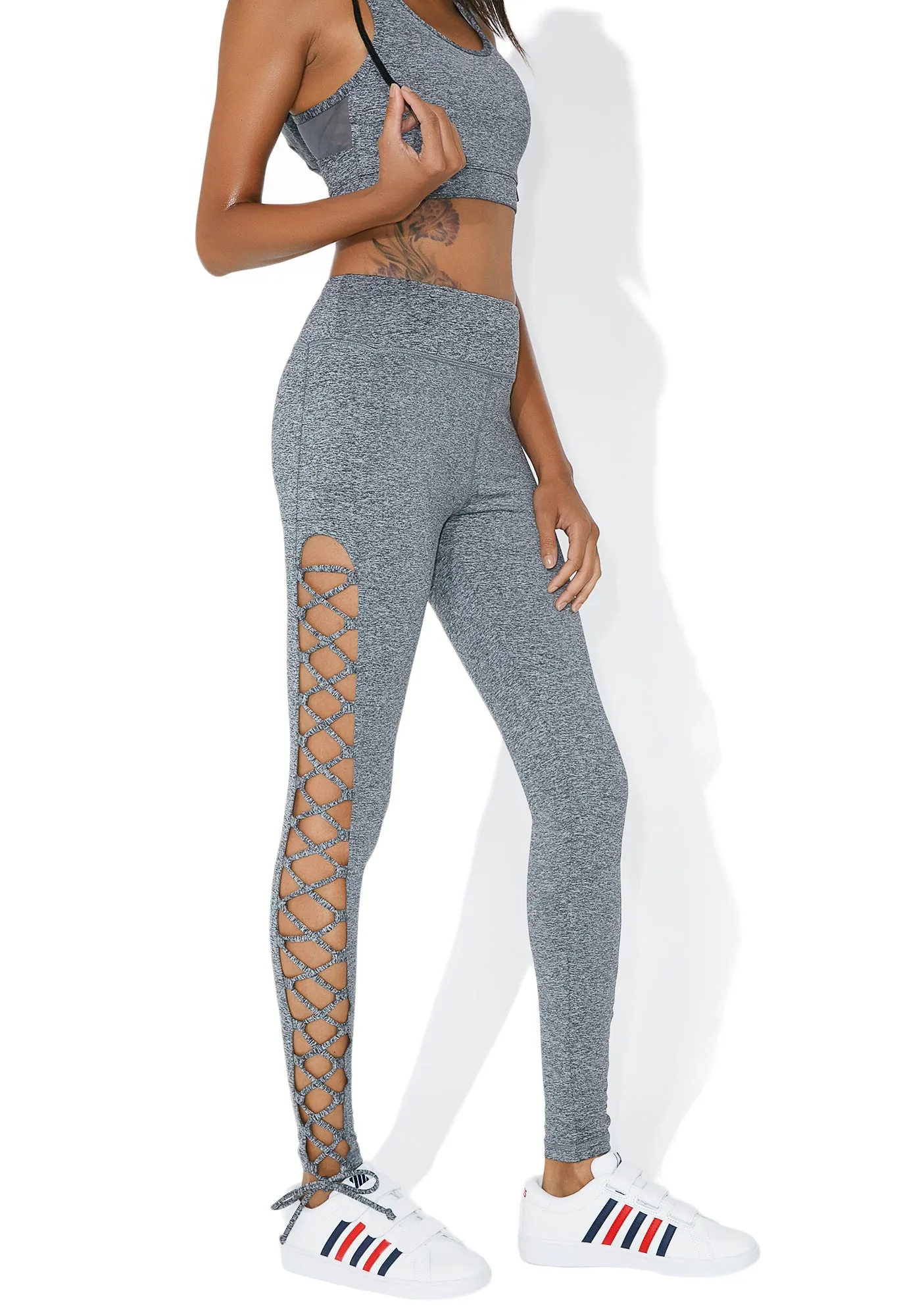 Feeling Xtra Lace-Up Leggings sold by Dolls Kill