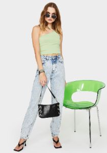 One Shoulder Crop Top sold by Dolls Kill