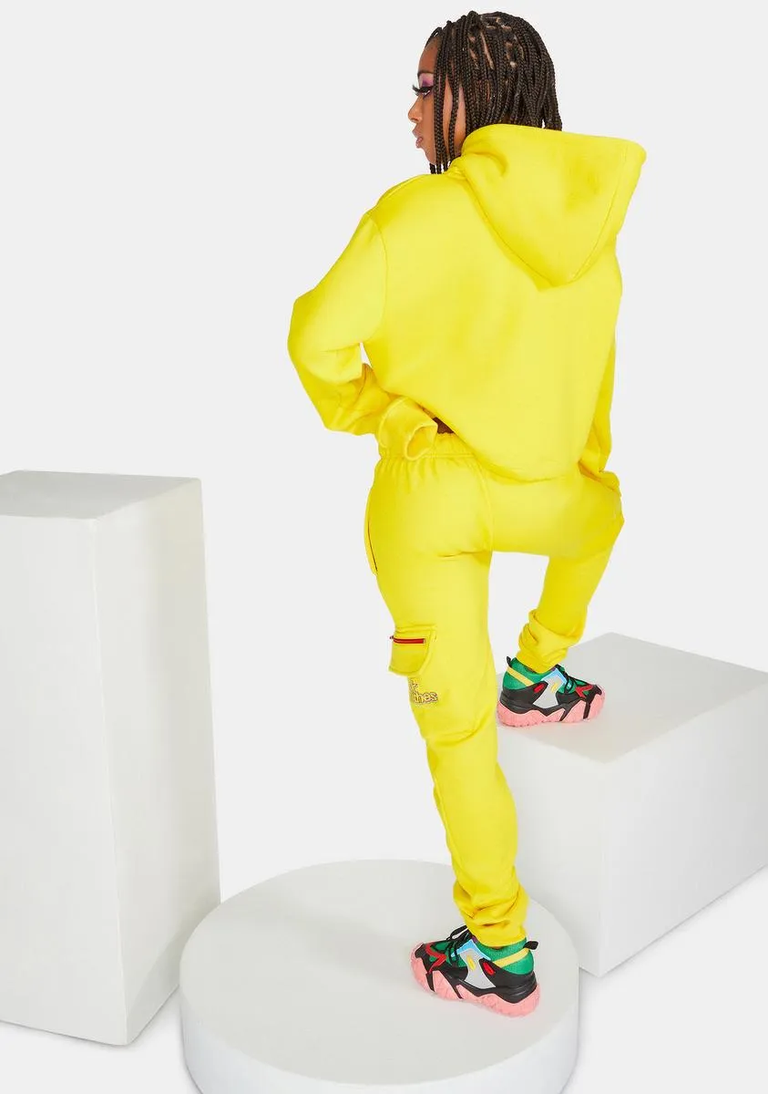 Yellow Fuck Clothes Joggers Set sold by Dolls Kill product image thumbnail 4