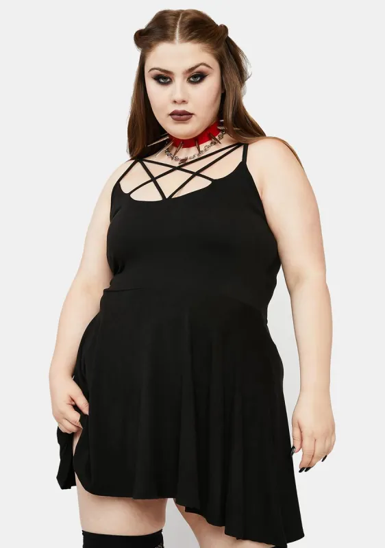 Plus Evil Nights Strappy Mini Dress sold by Dolls Kill