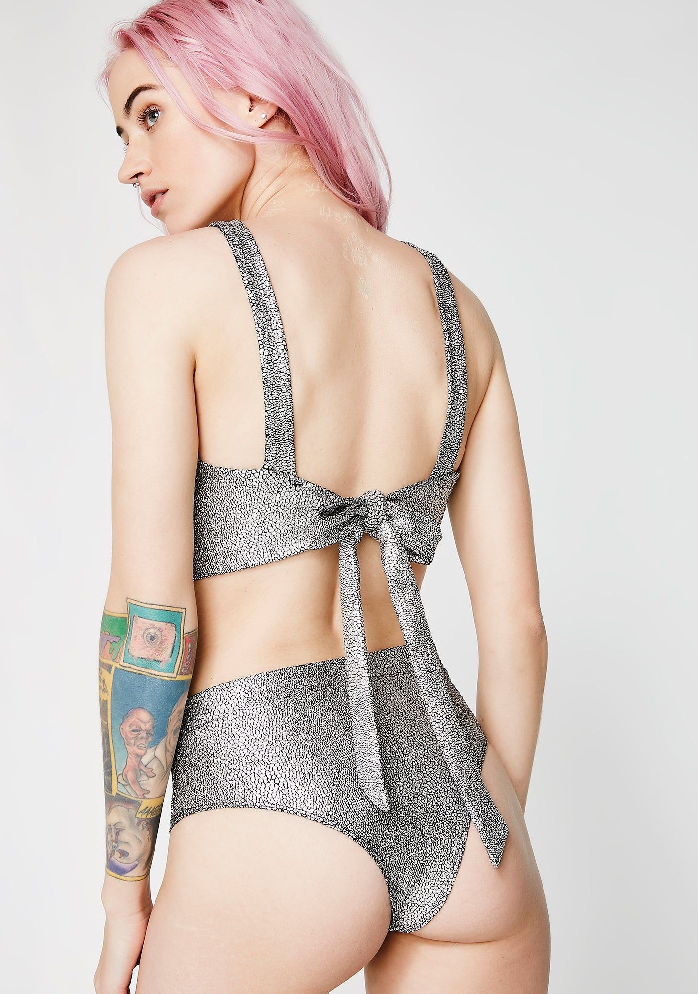 Galactic Empress Metallic Bodysuit sold by Dolls Kill product image thumbnail 3