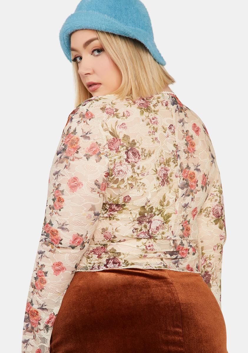 Plus Once Loved Floral Corset Top sold by Dolls Kill product image thumbnail 4