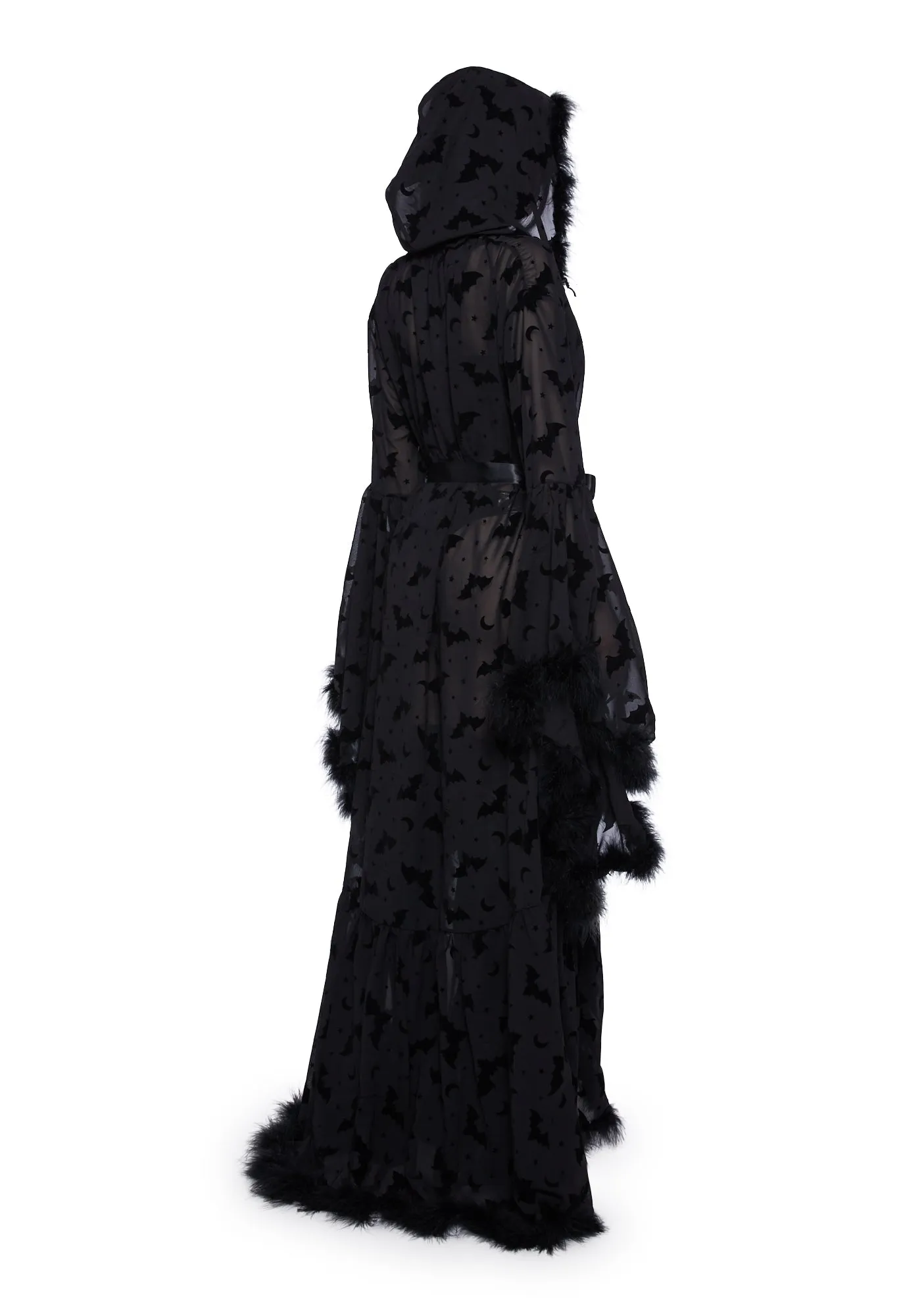 Witch You Were Here Marabou Robe - Black sold by Dolls Kill product image thumbnail 4