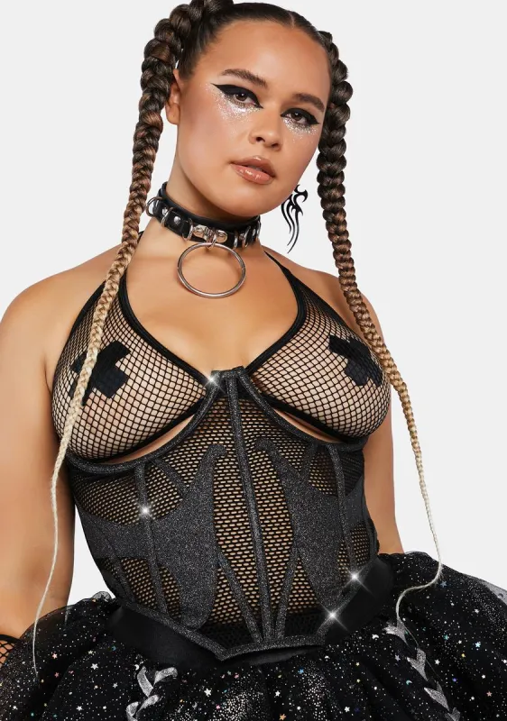Plus Sand Luster Underbust Corset sold by Dolls Kill