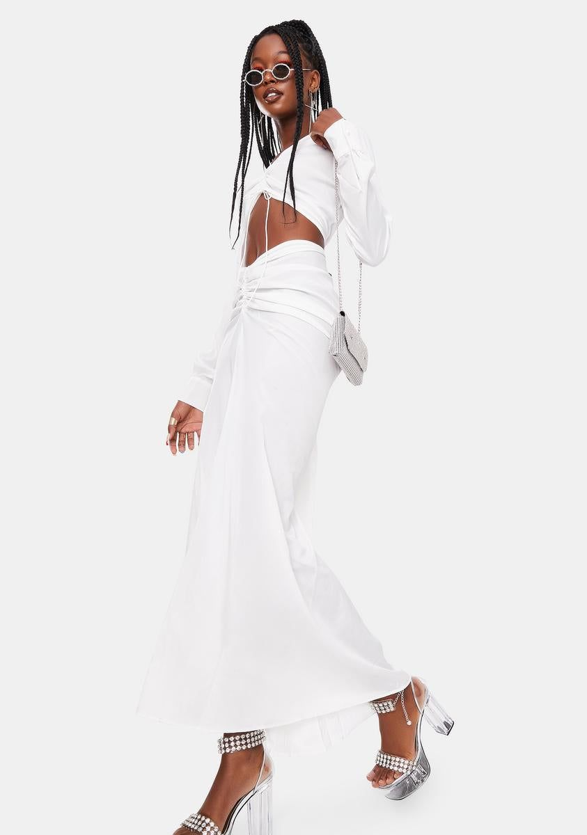 Off White Claire Maxi Dress sold by Dolls Kill product image thumbnail 3