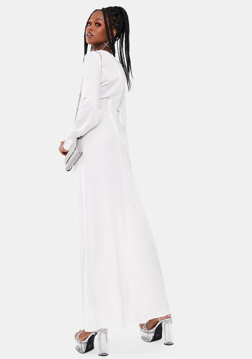 Off White Claire Maxi Dress sold by Dolls Kill product image thumbnail 4