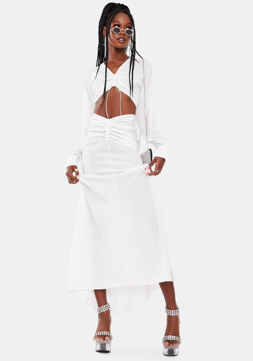 Off White Claire Maxi Dress sold by Dolls Kill product image thumbnail 2