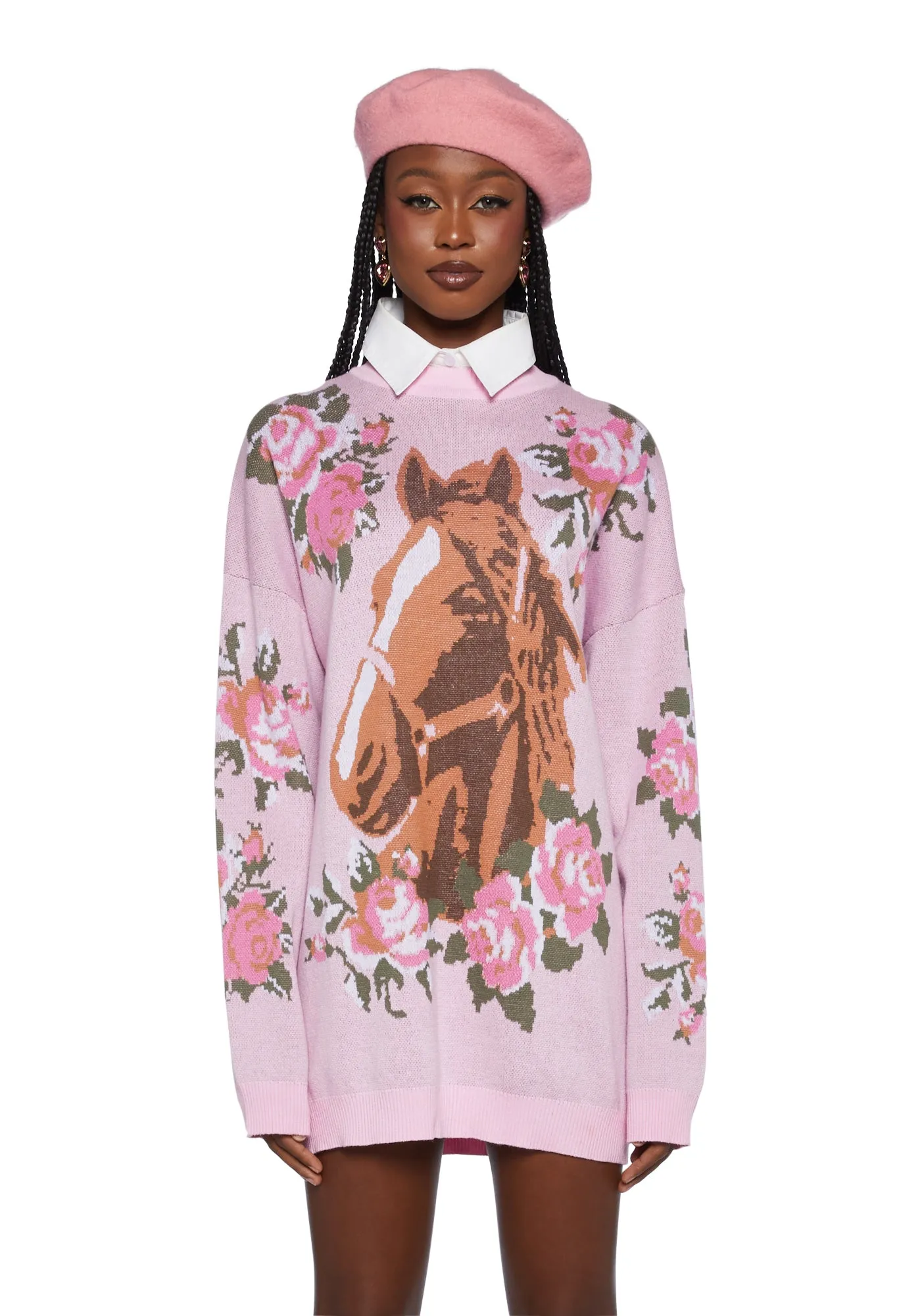 Equestrian Club Oversized Sweater sold by Dolls Kill