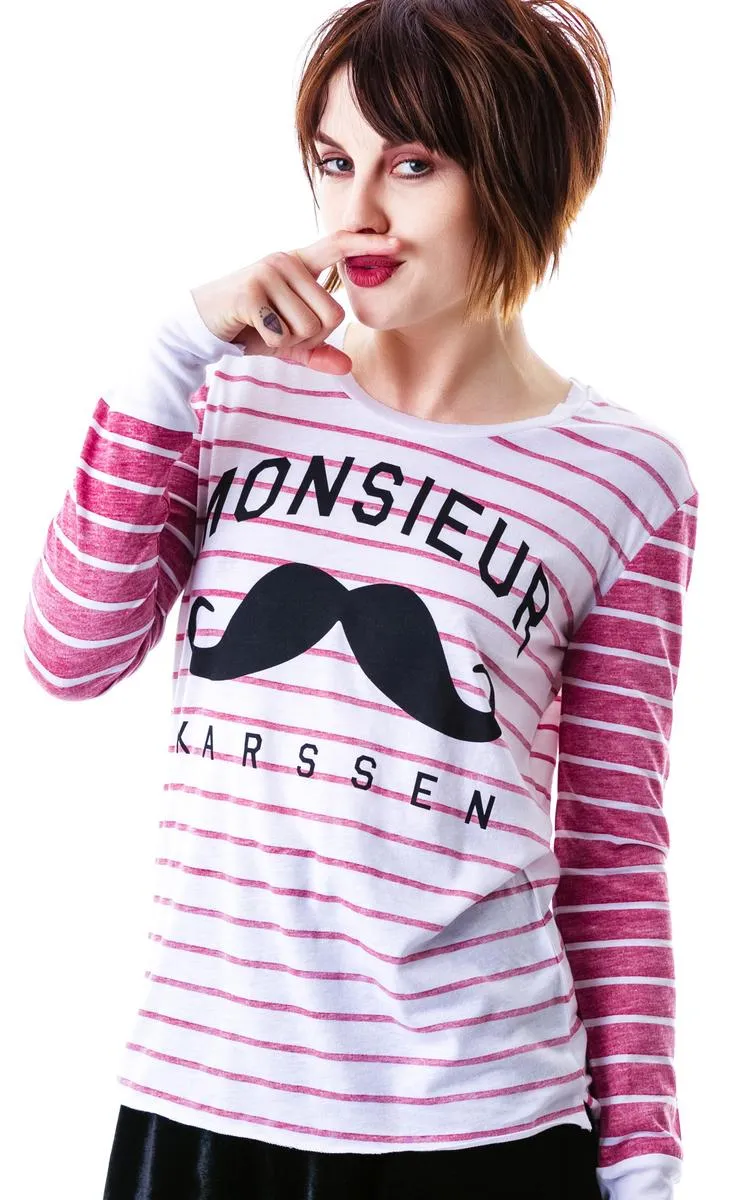 Monsieur Karssen Loose Fit Long Sleeve Tee sold by Dolls Kill product image thumbnail 3