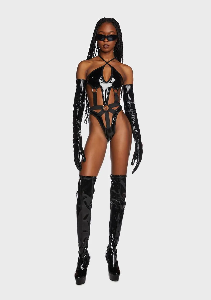 Black Witch Cut-Out Bodysuit sold by Dolls Kill product image thumbnail 5
