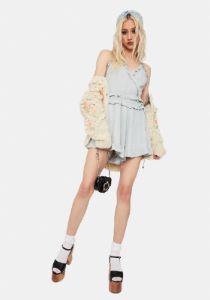I'm Still Into You Ruffled Romper sold by Dolls Kill