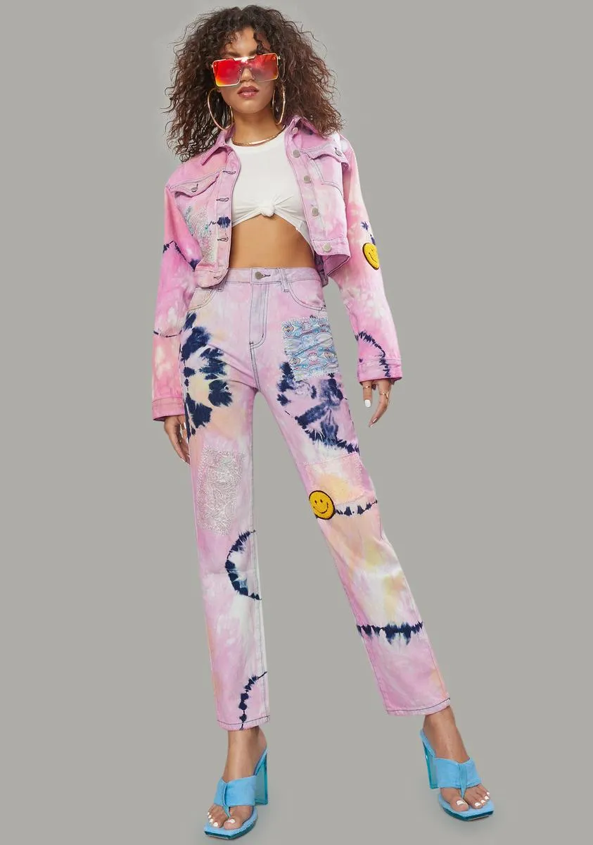 Twisted Rhythm Patched Tie Dye Jacket sold by Dolls Kill product image thumbnail 3