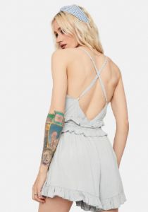 I'm Still Into You Ruffled Romper sold by Dolls Kill