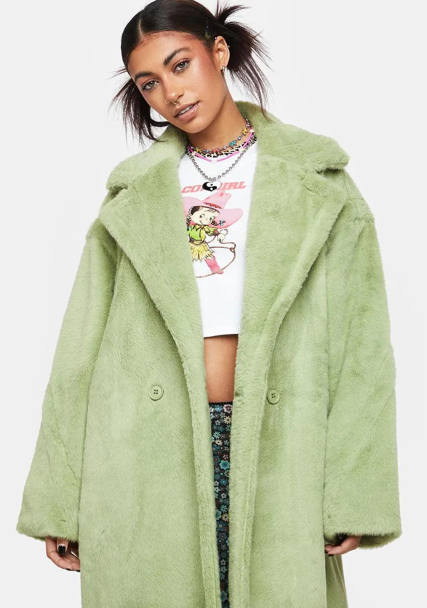 Moss Estelle Faux Fur Coat sold by Dolls Kill
