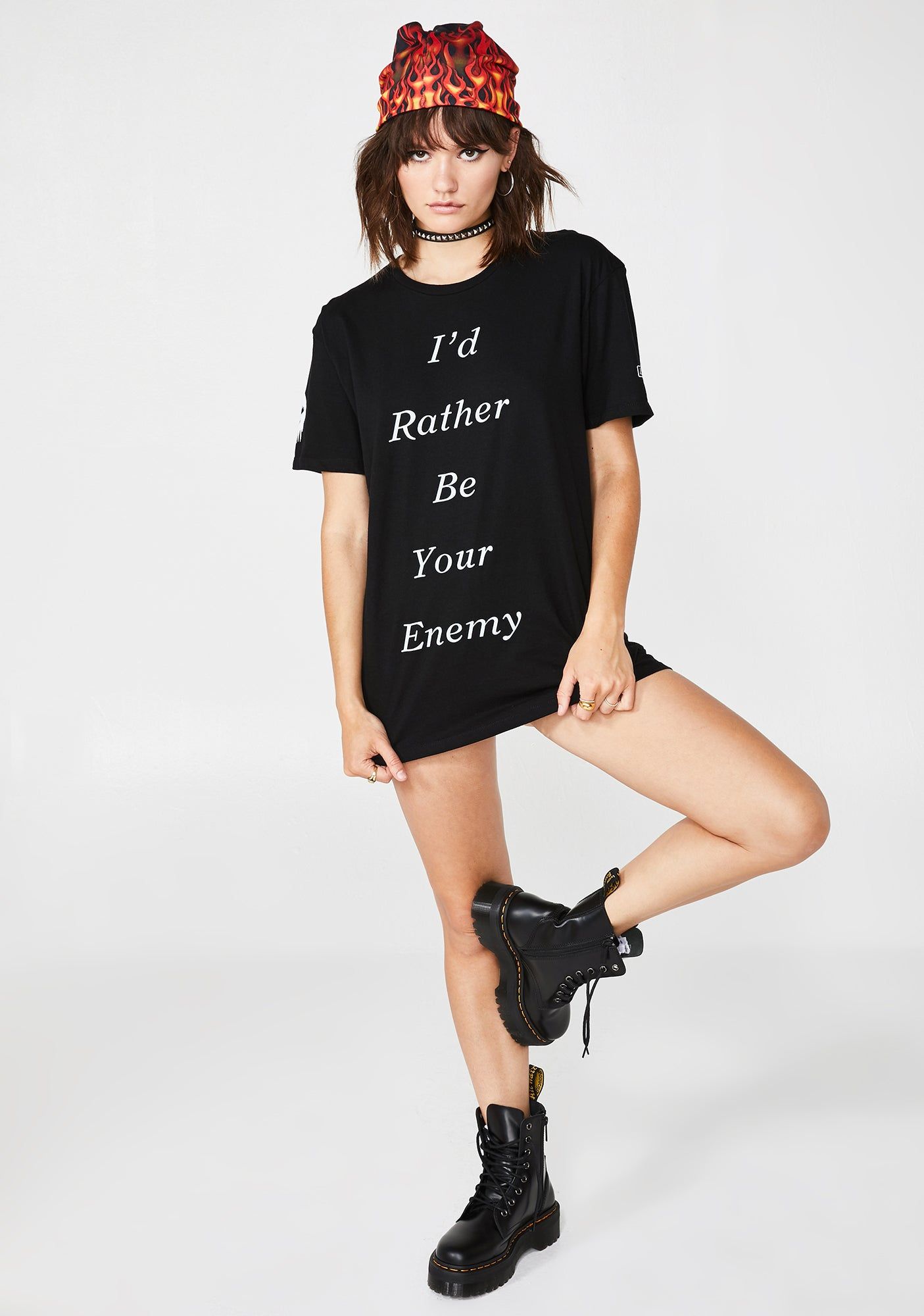 I'd Rather Graphic Tee sold by Dolls Kill product image thumbnail 3