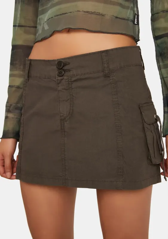 Ellie Brown Cargo Mini Skirt sold by Dolls Kill