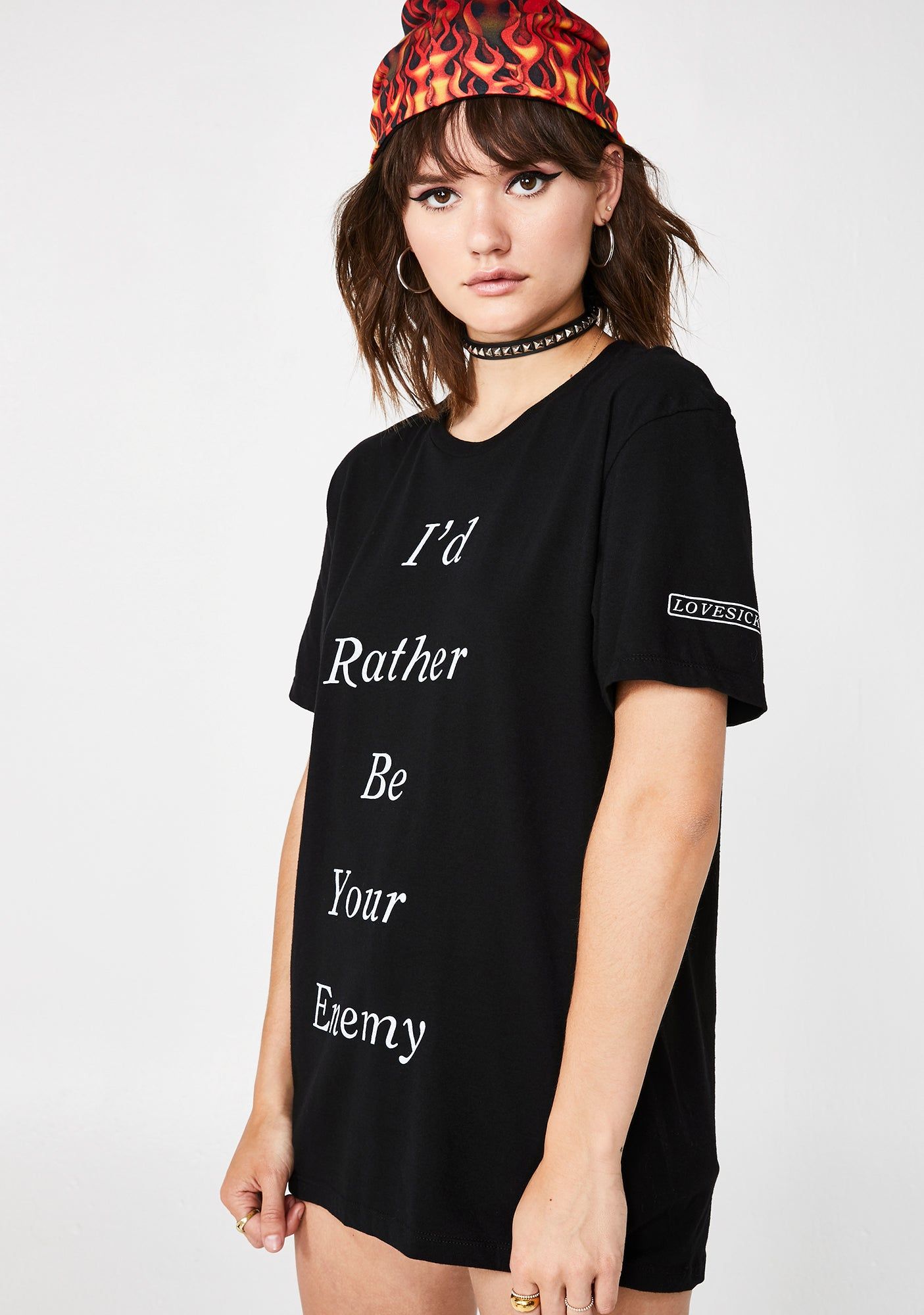 I'd Rather Graphic Tee sold by Dolls Kill product image thumbnail 4