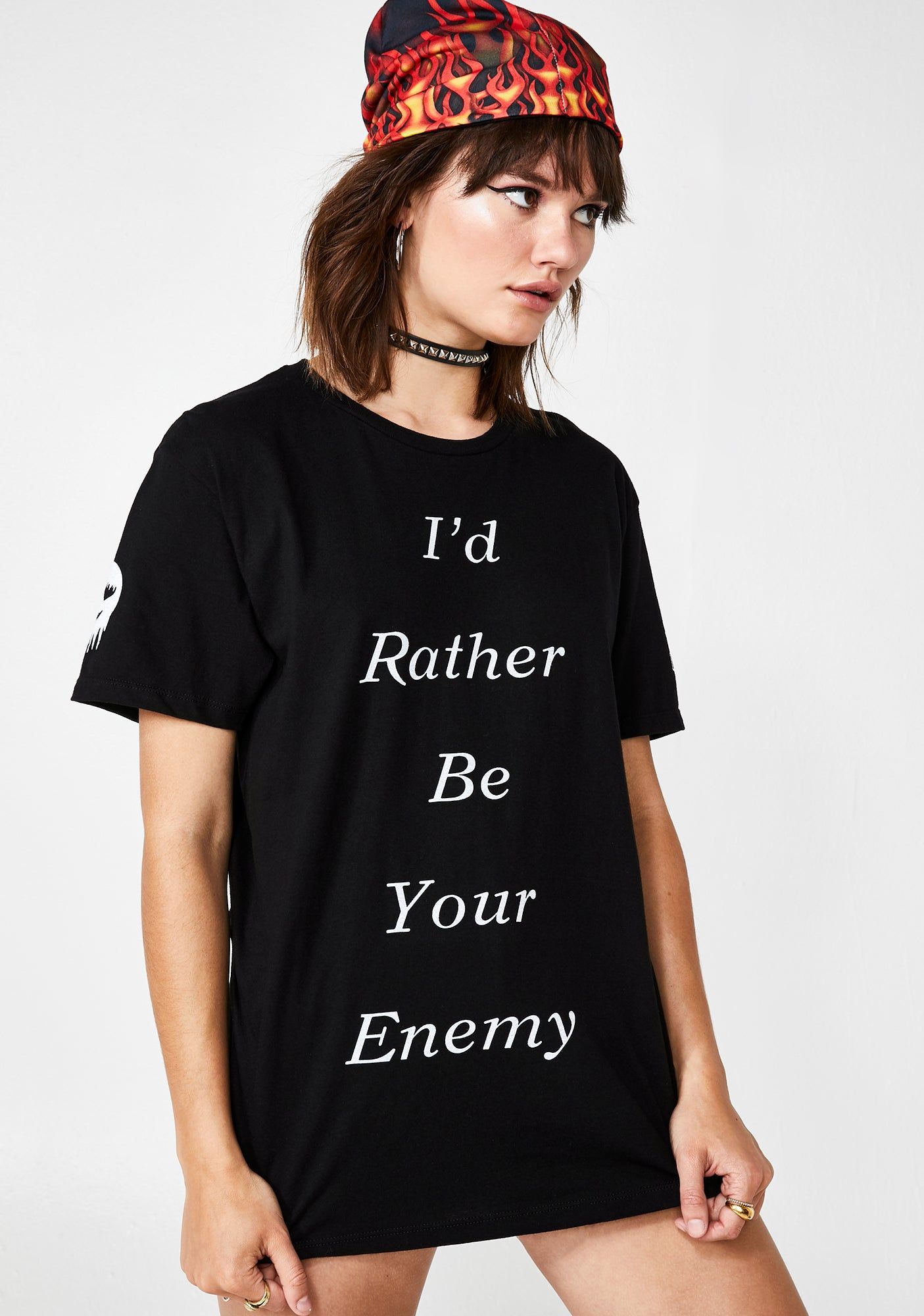 I'd Rather Graphic Tee sold by Dolls Kill