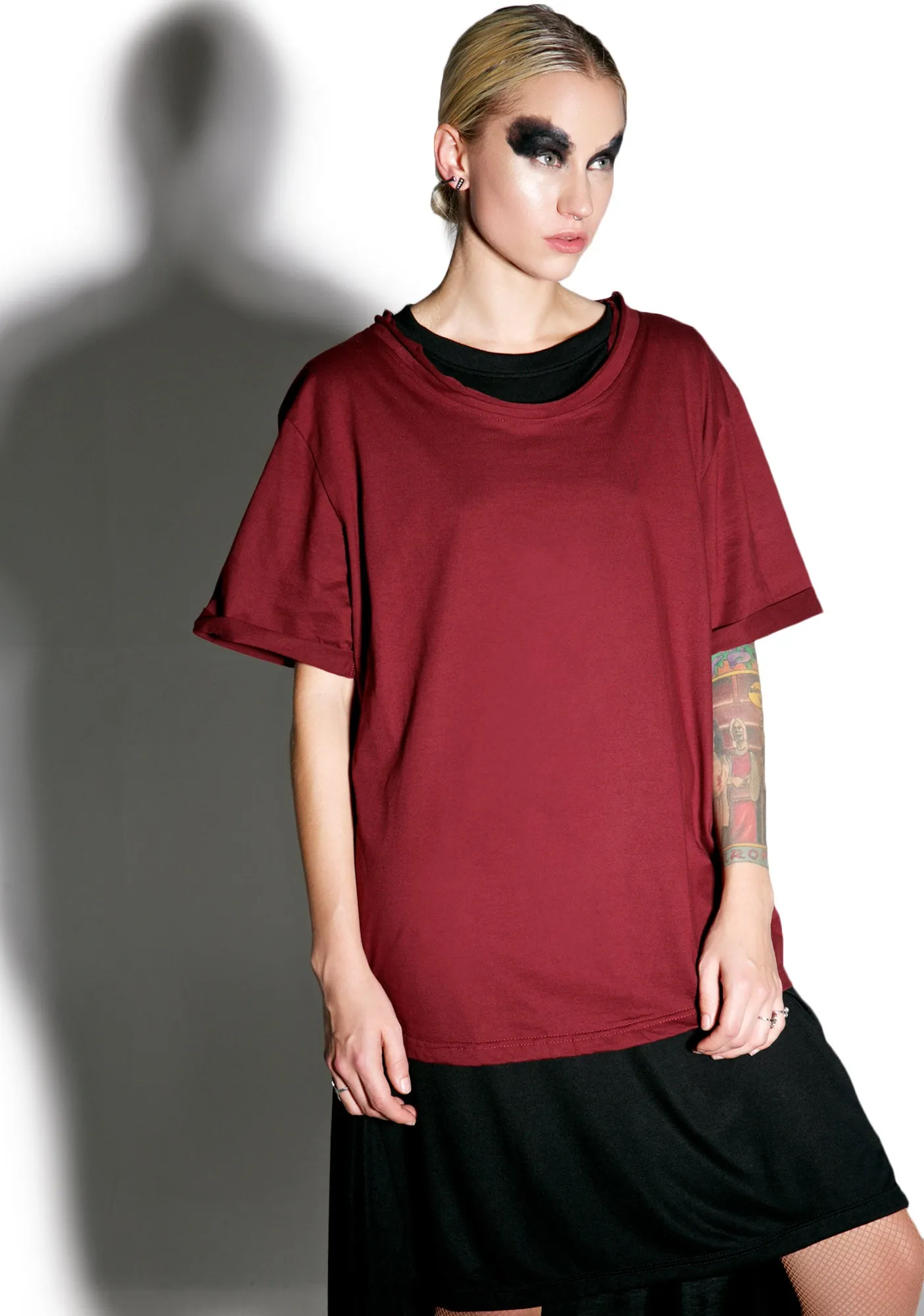 Crimson Weaponized Zipper Back Tee sold by Dolls Kill product image thumbnail 5
