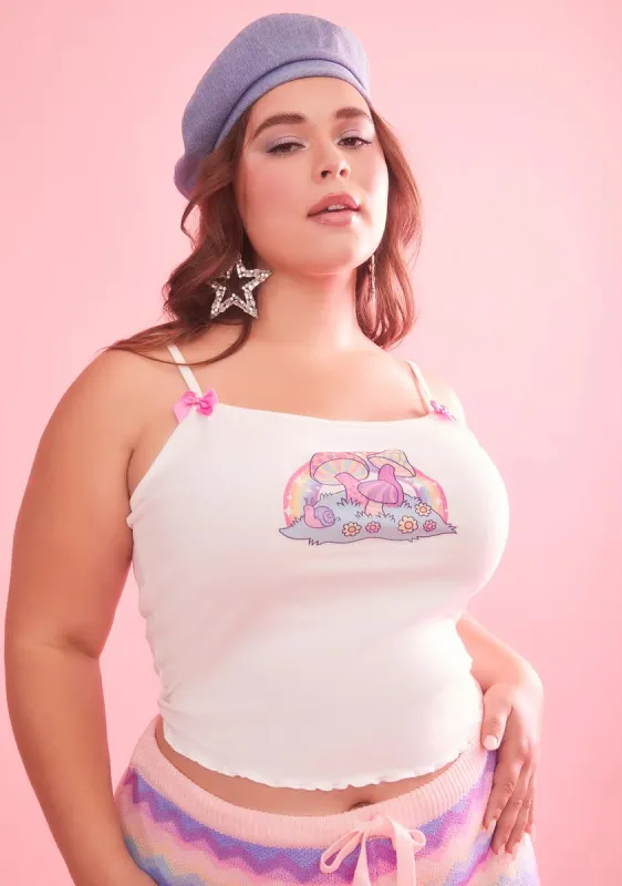 Plus Trippin' Paradise Mushroom Bow Tank sold by Dolls Kill