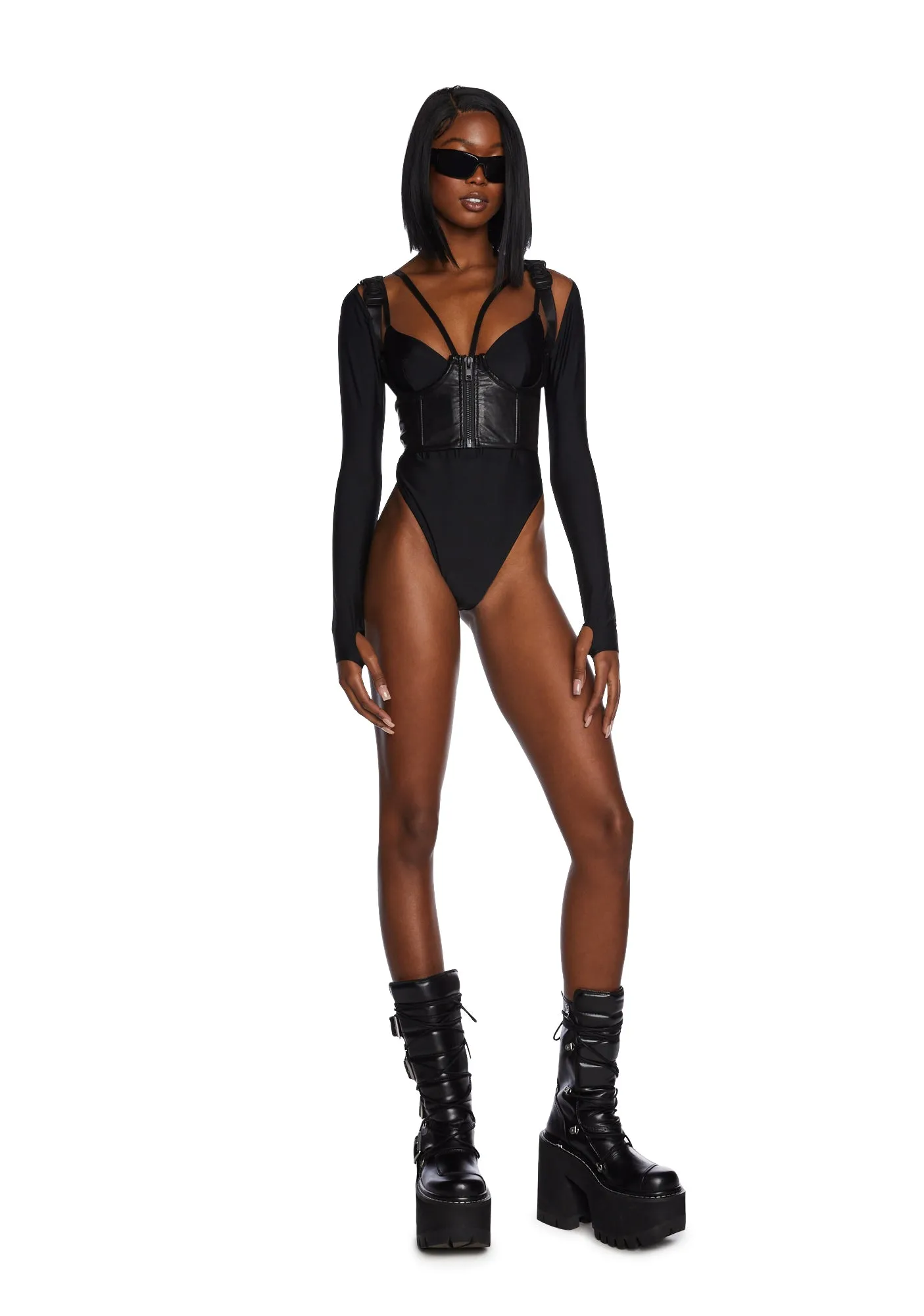 My Type Underbust Corset- Black sold by Dolls Kill product image thumbnail 3