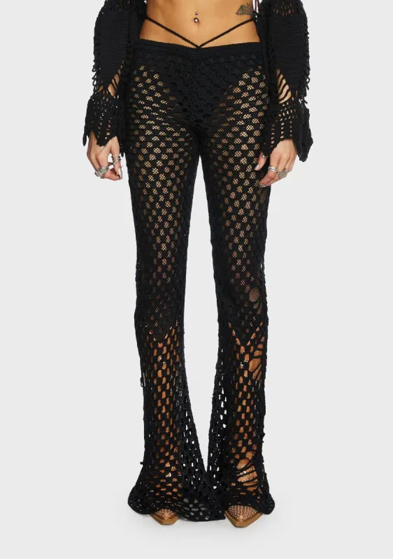 Stage Hoppin' Crochet Pants sold by Dolls Kill