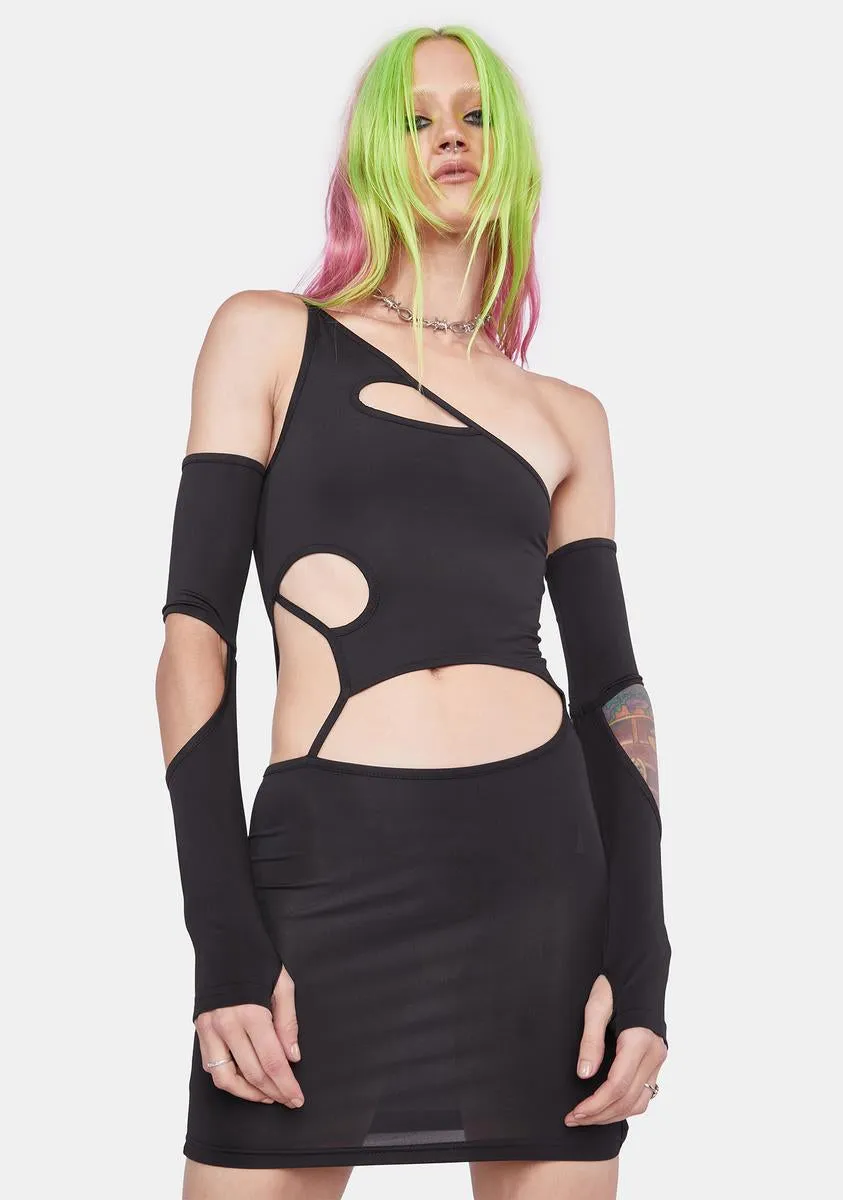 Arm Candy One Shoulder Dress sold by Dolls Kill