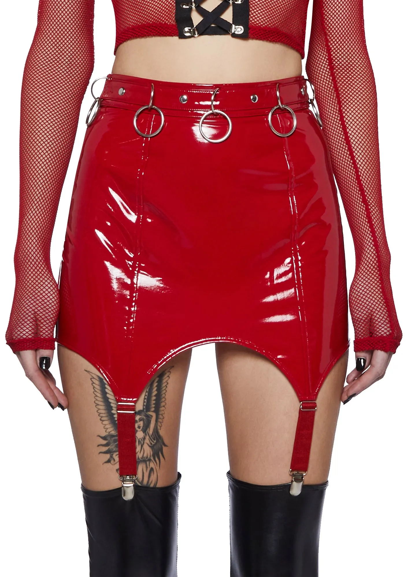 Make Me Want You Mini Skirt-Red sold by Dolls Kill product image thumbnail 4