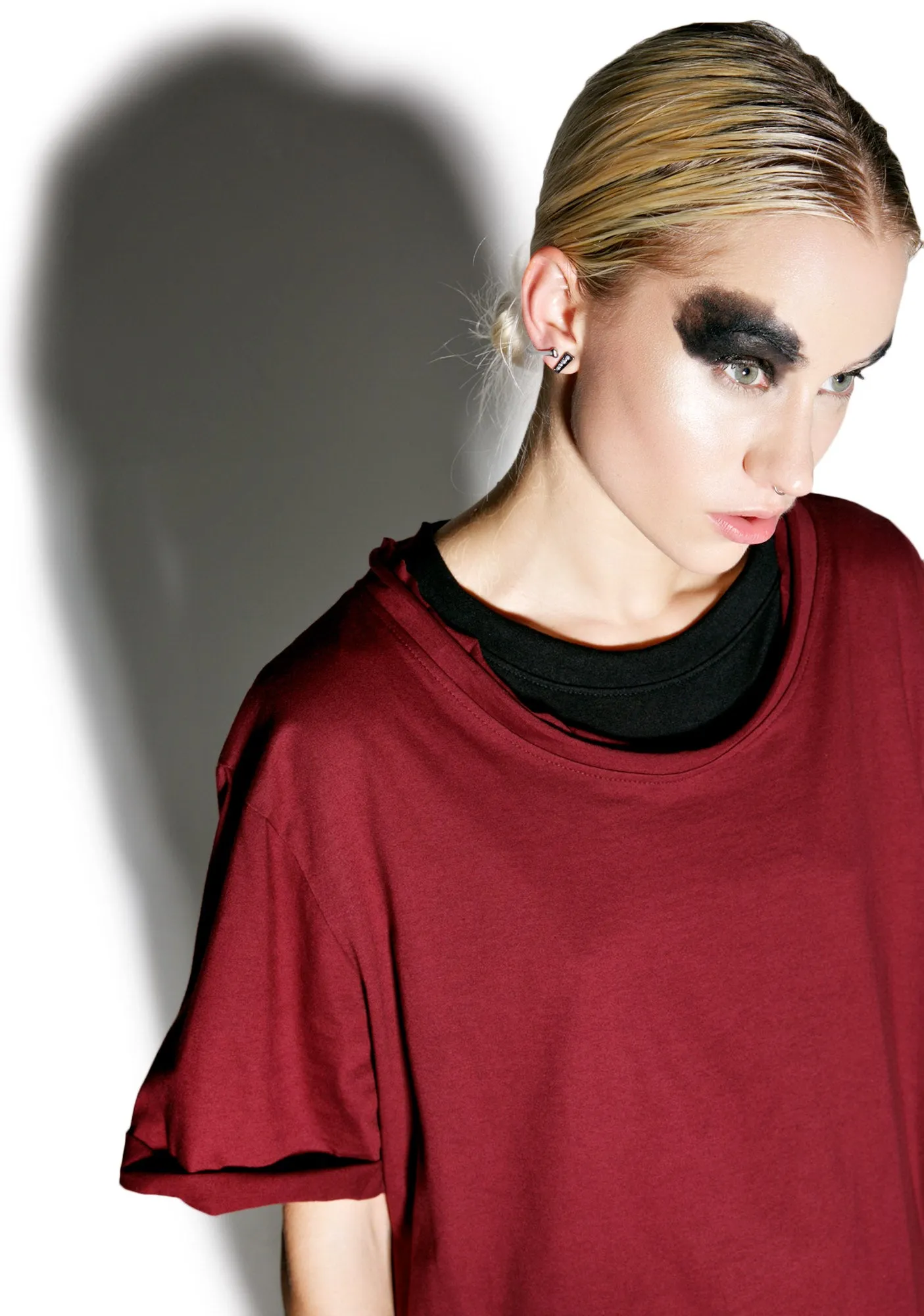 Crimson Weaponized Zipper Back Tee sold by Dolls Kill