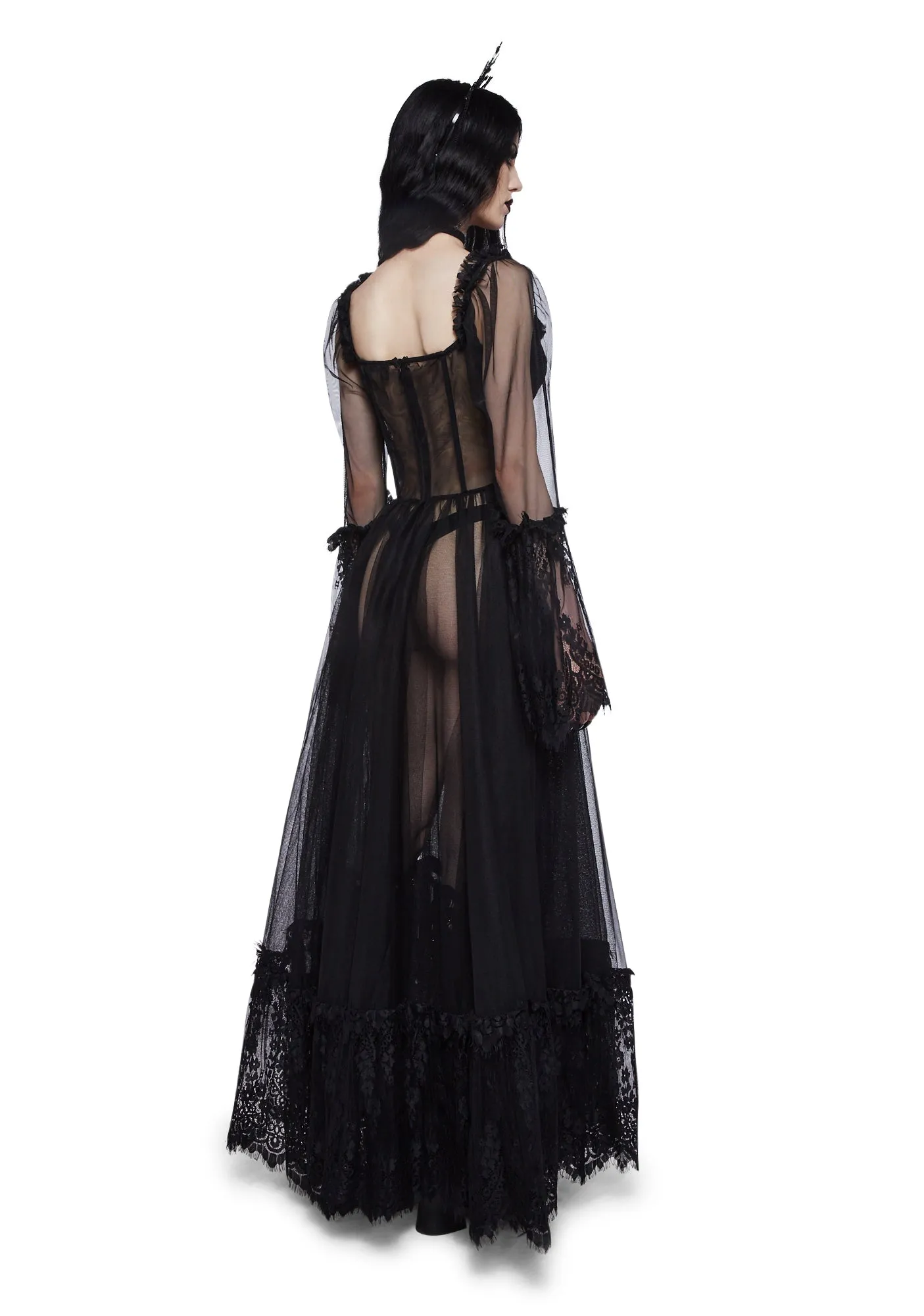 Dance With Death Maxi Dress - Black sold by Dolls Kill product image thumbnail 4