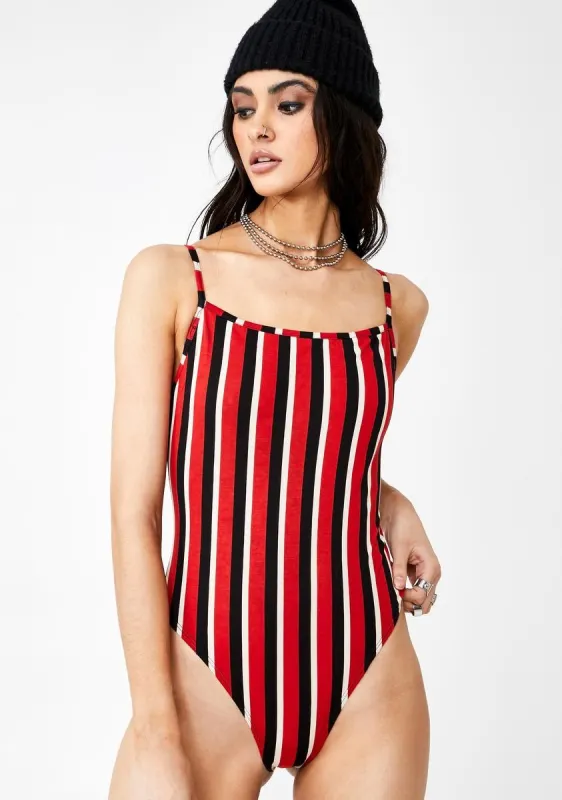 Sunset Stripe Solemo Bodysuit sold by Dolls Kill