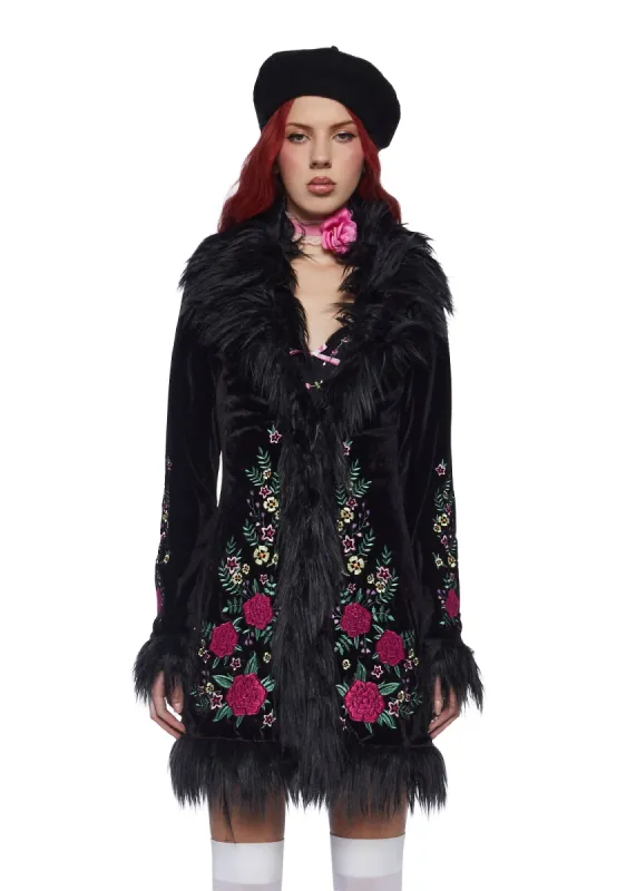 Night Love By Candlelight Velvet Coat sold by Dolls Kill