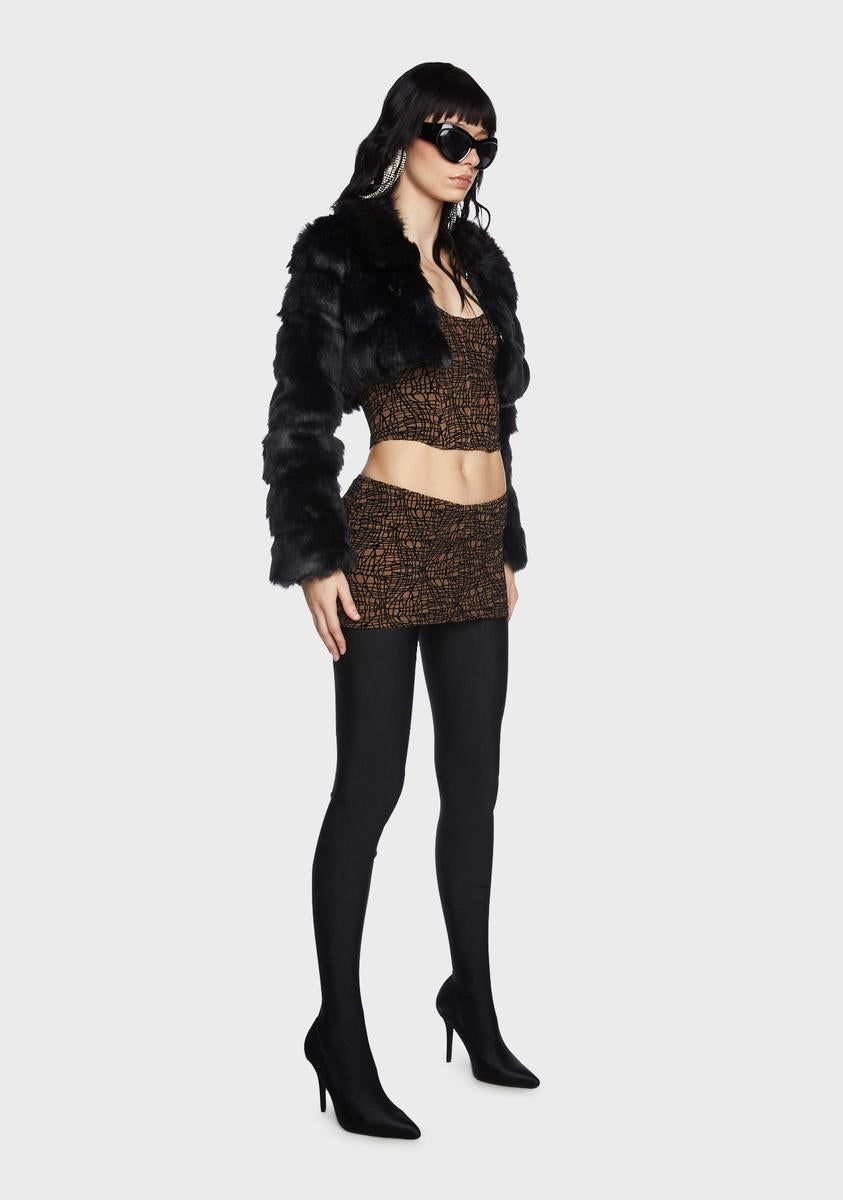 Midnight Crowd Favorite Faux Fur Jacket sold by Dolls Kill product image thumbnail 2