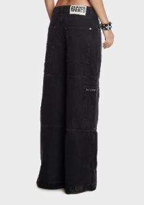 Zip Sweeper Denim Jeans - Charcoal sold by Dolls Kill