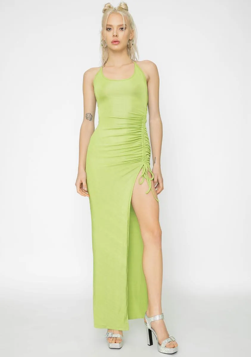 Green Halley Maxi Dress sold by Dolls Kill