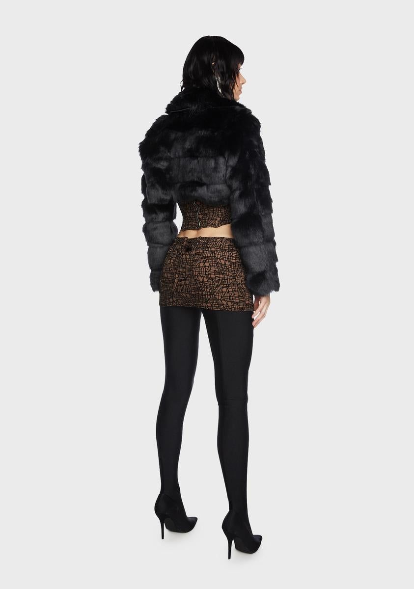 Midnight Crowd Favorite Faux Fur Jacket sold by Dolls Kill product image thumbnail 3