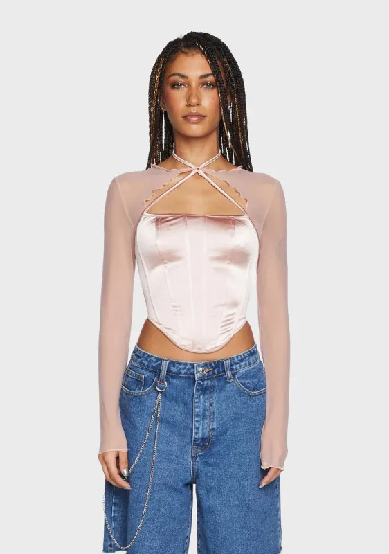 Champagne Kisses Corset Top sold by Dolls Kill