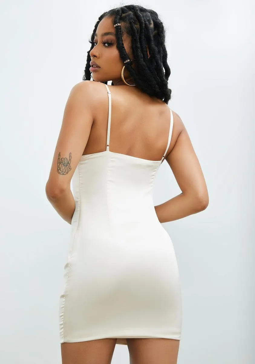 Pretty Poser Satin Bodycon Mini Dress sold by Dolls Kill product image thumbnail 4