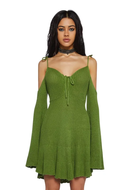 Enchanted Fairy Visit Mini Dress - Green sold by Dolls Kill