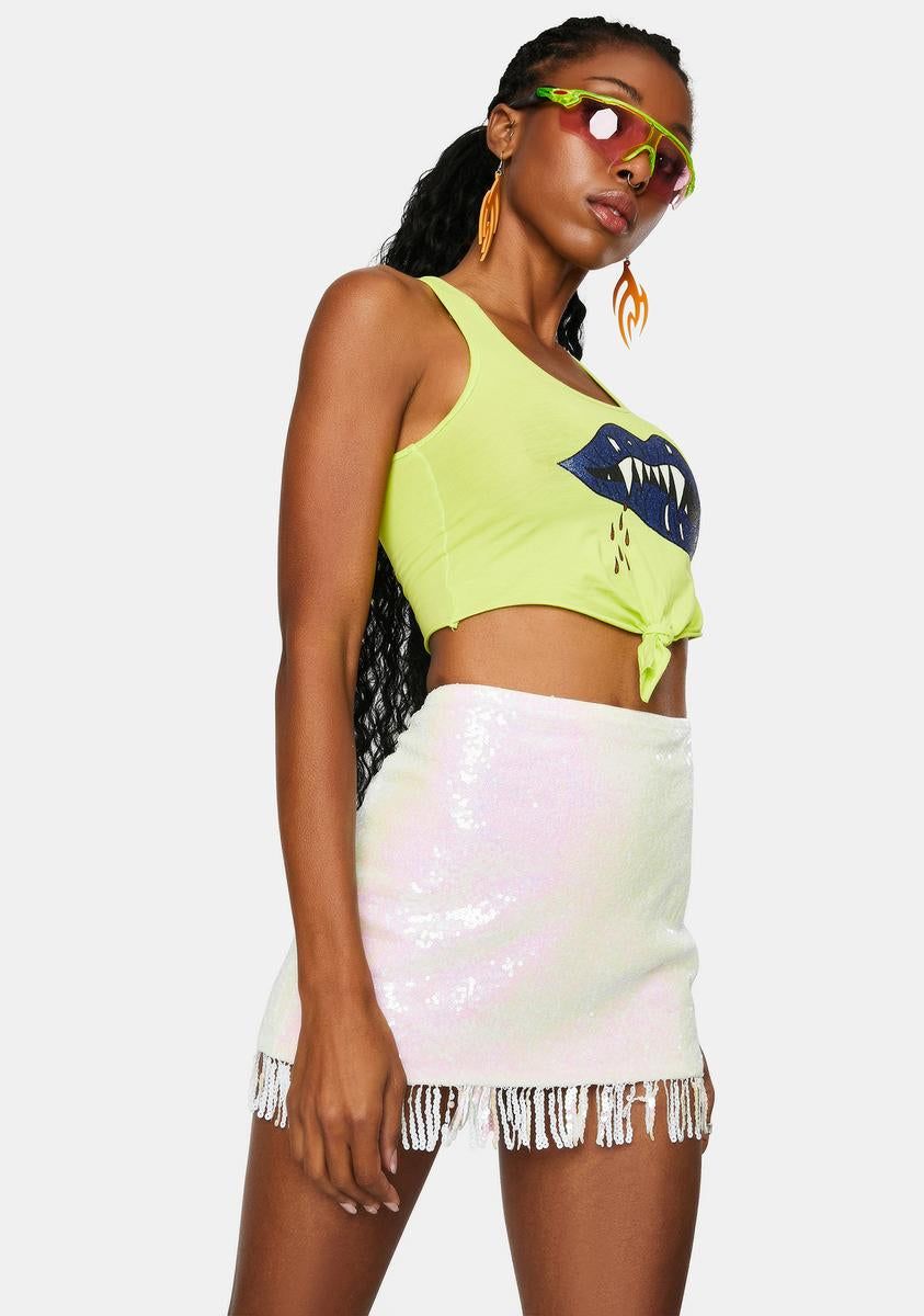 Solar Flair Sequin Mini Skirt sold by Dolls Kill product image thumbnail 2