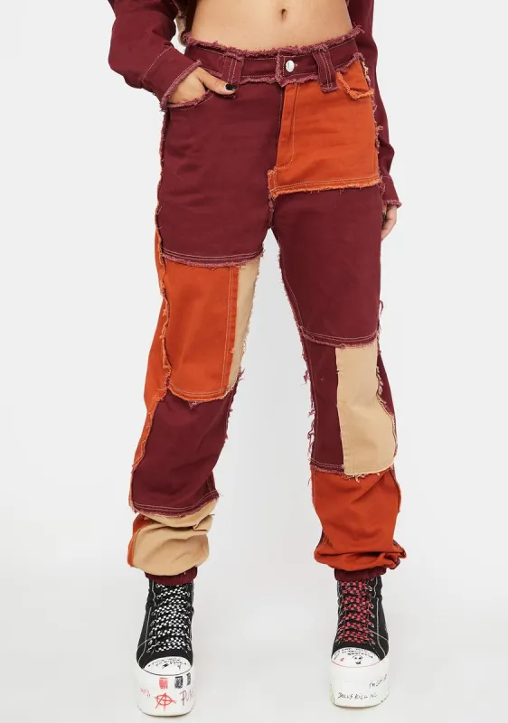 Bitter Hidden Layers Patchwork Joggers sold by Dolls Kill