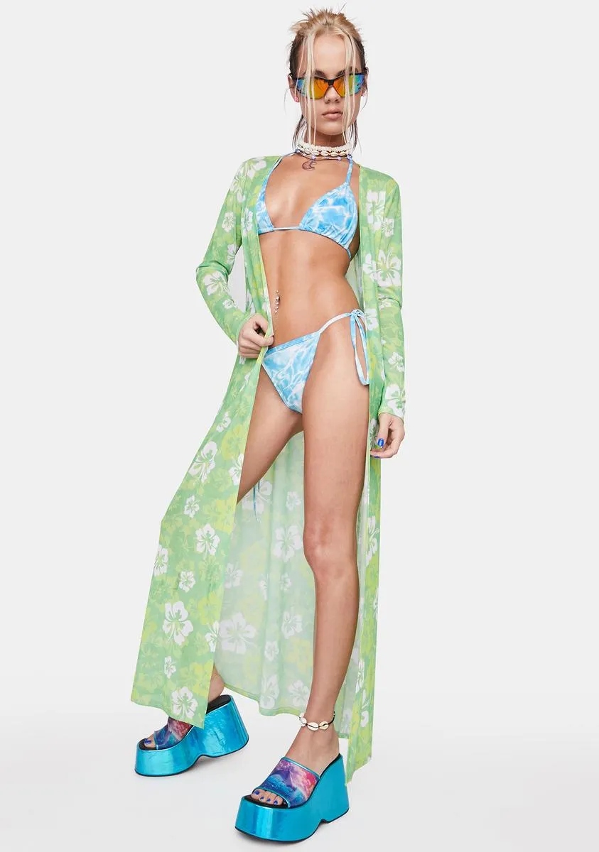 Lush Aloha State Print Duster sold by Dolls Kill