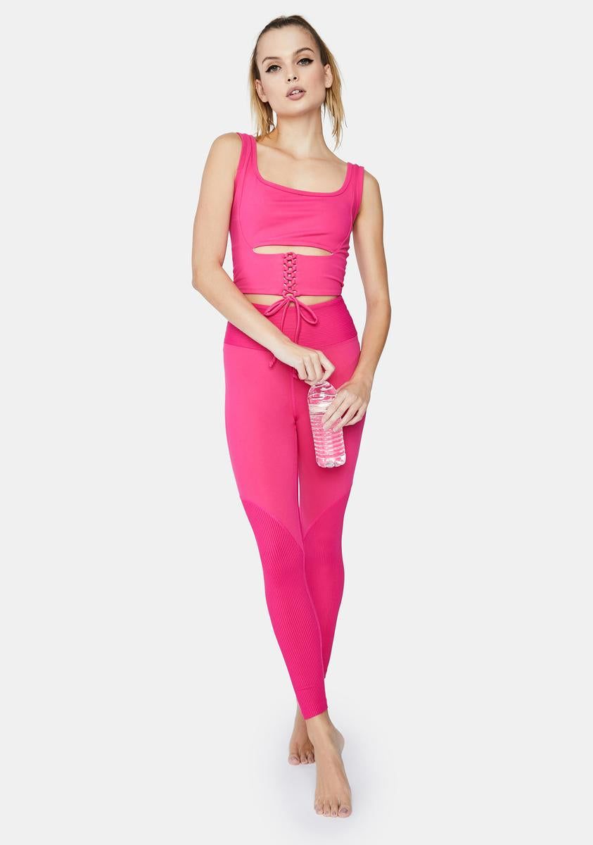 Magenta Corset Crop Top sold by Dolls Kill product image thumbnail 3