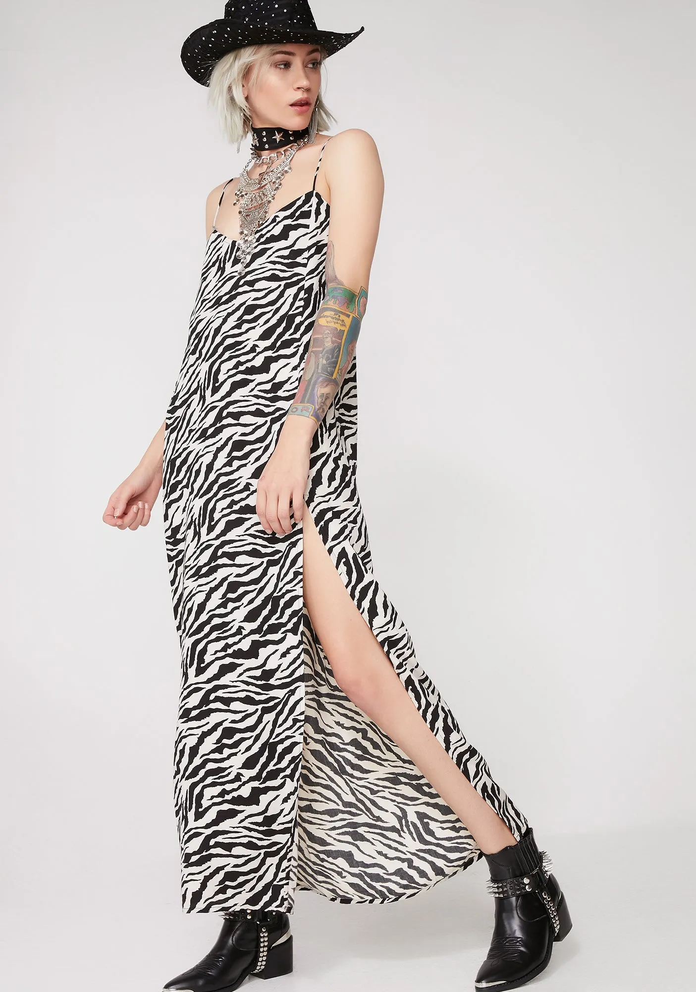 Zebra Batis Dress sold by Dolls Kill