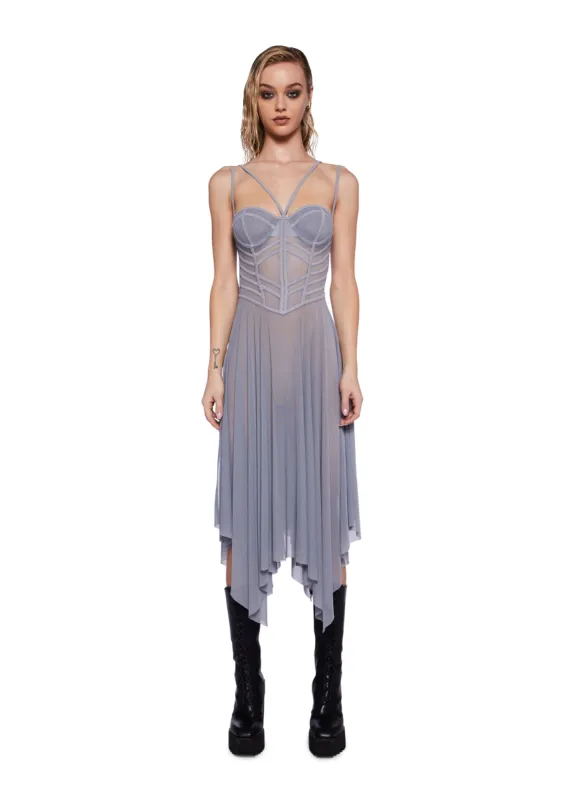 Pitch Mesh Midi Dress sold by Dolls Kill