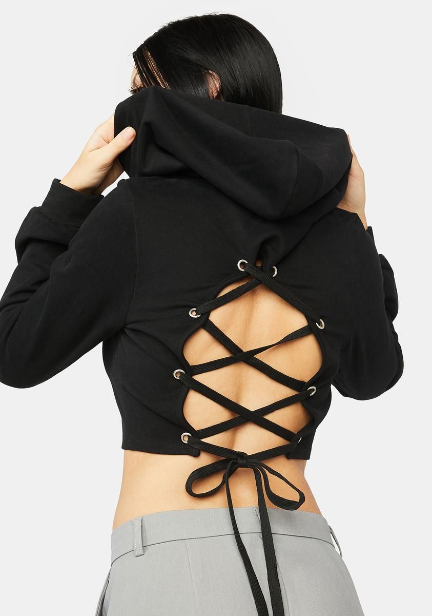 Wicked Love Never Ends Crop Hoodie sold by Dolls Kill