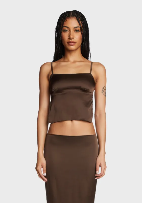 Satin Open Back Top sold by Dolls Kill