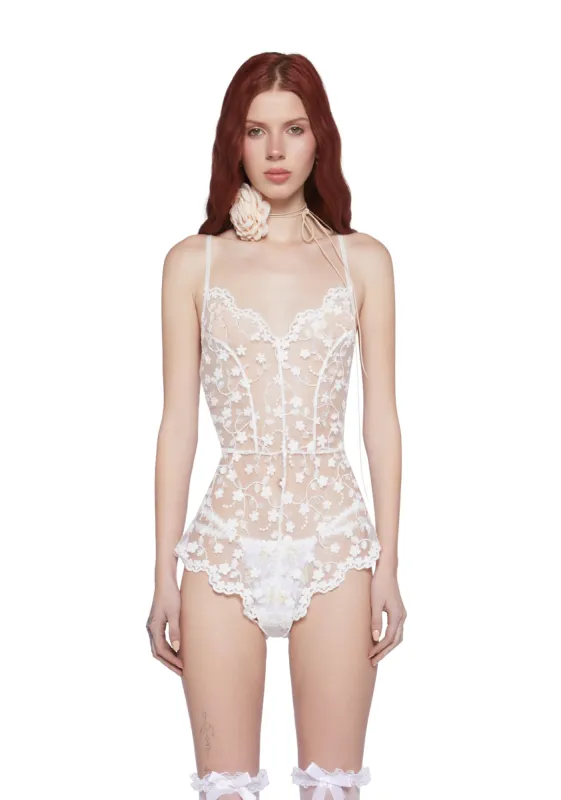 Romantic Touch Sheer Romper sold by Dolls Kill