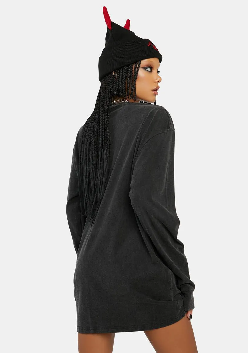 Devil's Day Off Oversized Tee sold by Dolls Kill product image thumbnail 4